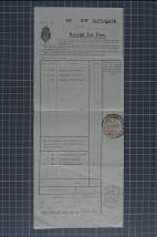 戴恩赛的死亡登记收费凭据副本，一九五六年。 广东革命历史博物馆藏